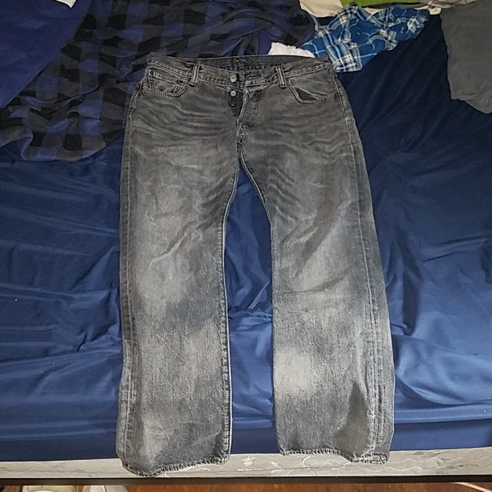 Dark Grey Levi's 501s